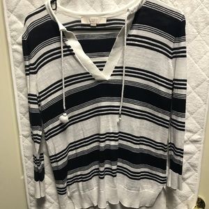 NWOT Loft stripped hi-lo shirt